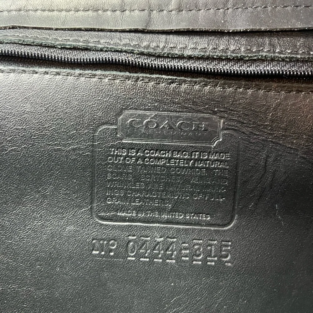 Vintage 1986 Coach Diplomat Attache Black Leather Briefcase Messenger Bag USA